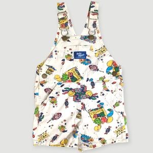 Vintage Oshkosh Baby B'gosh Bug Buddies Print Shortalls